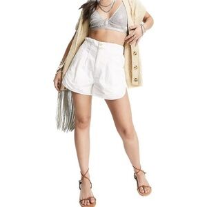 𝗡𝗘𝗪 FREE PEOPLE Pleated Shorty Pull On in Jasmine
